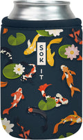 Sok It CanSok Sleeve for Beer & Soda Insulated Neoprene Cover (Koi Garden, 12oz Can Sleeve)