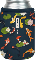 Sok It CanSok Sleeve for Beer & Soda Insulated Neoprene Cover (Koi Garden, 12oz Can Sleeve)