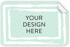 100 Custom Vinyl Stickers - Upload Your own Image, Text, Design, Logo - Personalized Logo Labels for Handmade, Packaging, Bottle, Jars, Candle, Brand Stickers (Mint, 4x2)