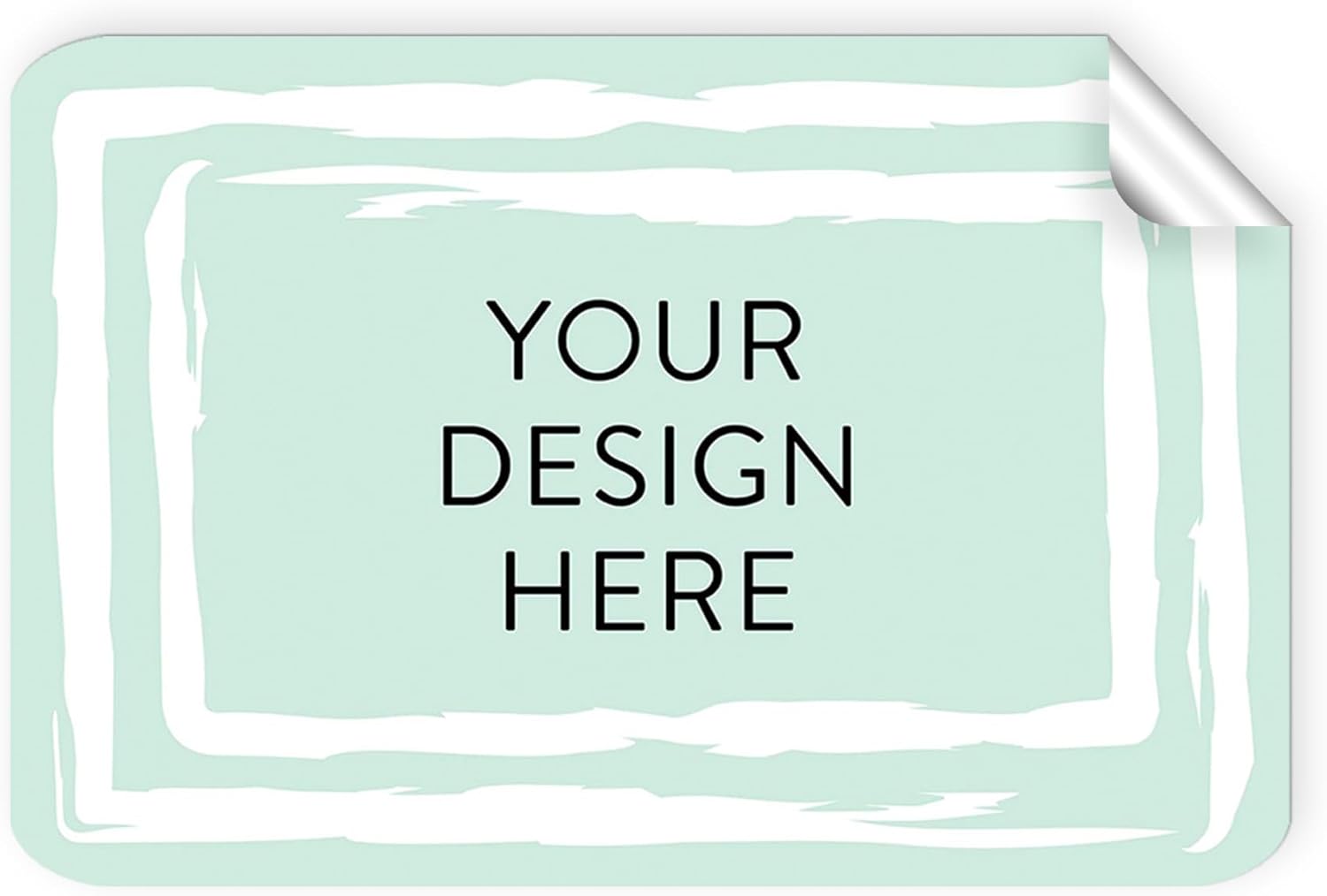 100 Custom Vinyl Stickers - Upload Your own Image, Text, Design, Logo - Personalized Logo Labels for Handmade, Packaging, Bottle, Jars, Candle, Brand Stickers (Mint, 3x2)