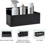 Magnetic Aerosol Spray Can Holder, Magnet Toolbox Bottle Holder, Tool Box Storage Rack for Garage and Home, Craft Workspace, Mechanic Paint Bottle Can Organizer, Black, 3"x8.3"