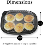 16 Pack - Disposable Deviled Egg Containers with Lid – Plastic Deviled Egg Trays – For 6 Egg Halves
