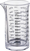 Ackers 4 Oz Glass Measuring Cup,Borosilicate Shot Glass with V-Shaped Spout-Black Line