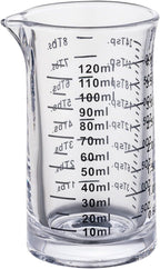 Ackers 4 Oz Glass Measuring Cup,Borosilicate Shot Glass with V-Shaped Spout-Black Line