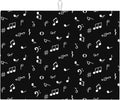 Musicial Kitchen Drying Mat Music Notes Microfiber Dish Drainer Mat for Kitchen Counter Absorbent Reusable Washable 18x24 Inch Black