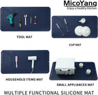 Silicone Dish Drying Mat for Multiple Usage,Easy clean,Eco-friendly,Heat-resistant Silicone Mat for Kitchen Counter or Sink,Refrigerator or Drawer Liner Navy Blue 5XL 36inches x 18inches