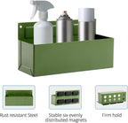 Magnetic Aerosol Spray Can Holder, Magnet Toolbox Bottle Holder, Tool Box Storage Rack for Garage and Home, Craft Workspace, Mechanic Paint Bottle Can Organizer, Green, 3"x8.3"