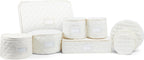 Covermates Keepsakes - Dish Storage Set - Padded Protection - ID Window - Stain Resistant - Machine Washable - China Storage, Cream