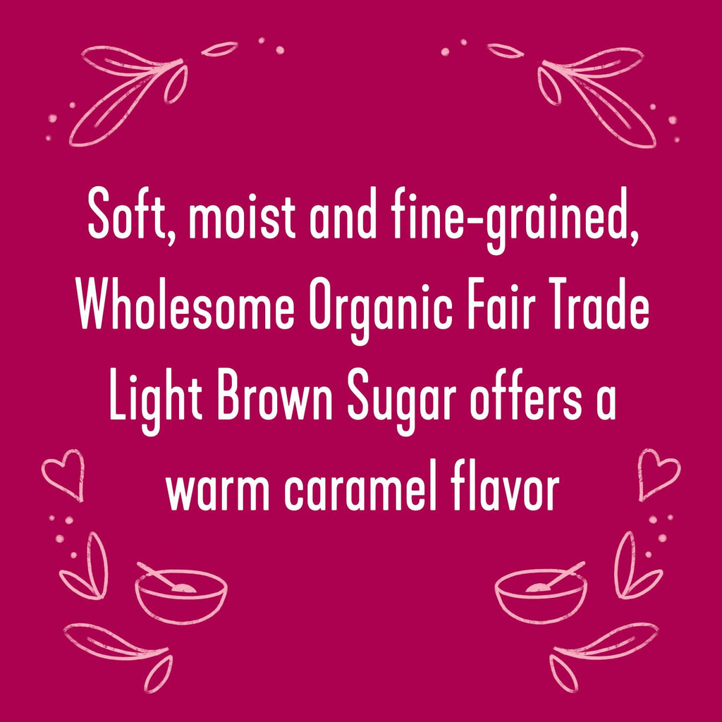 Wholesome Fair Trade Organic Light Brown Sugar, 64oz, 1-Pack