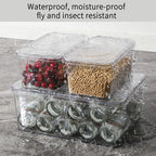 Clear Storage Bins With Lids,5 Packs Food Storage Organizer,Cabinet Storage Basket for Clothing, Towels, Cosmetics, Kitchen Storage Containers,Transparent Pantry Containers (3L+2S)