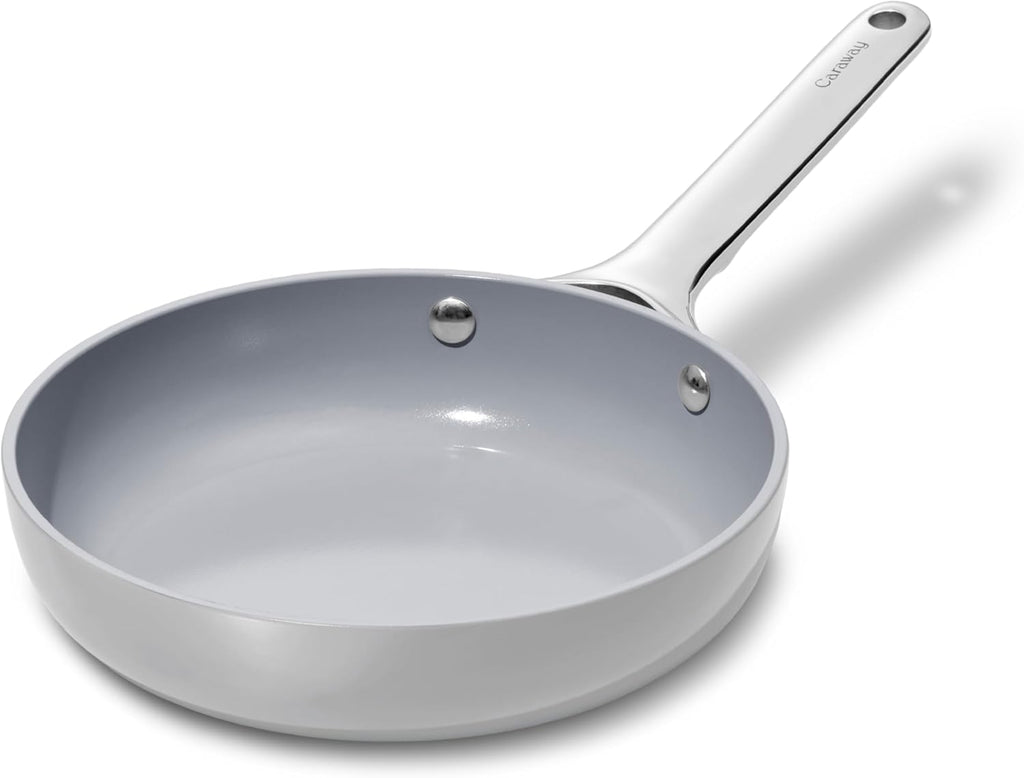 Caraway Nonstick Ceramic Mini Fry Pan (1.05 qt, 8") - Non Toxic, PTFE & PFOA Free - Oven Safe & Compatible with All Stovetops (Gas, Electric & Induction) - Gray