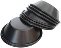 3 Inch Tart Pan, Carbon Steel Pastel De Nata Tins, Nonstick Egg Tart Molds, Mini Round Quiche and Pie Pan for Tartlet, Cupcake, Pudding, Muffin Baking - 8Pcs, Black