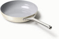 Caraway Nonstick Ceramic Frying Pan (2.7 qt, 10.5") - Non Toxic, PTFE & PFOA Free - Oven Safe & Compatible with All Stovetops (Gas, Electric & Induction) - Cream