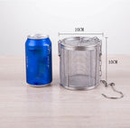 AUNMAS Tea Infuser for Loose Leaf Tea, Stainless Steel Tea Strainer Soup Seasonings Seperation Basket Filter with Chain(2#)