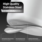 SUNHOUSE Stainless Steel Stock Pot – 12.6 Quart Heavy-Duty Induction Cooking Pot with Glass Lid for Pasta, Soup, Spaghetti – Thick-Bottom Large Stockpot for Boiling, Simmering, Canning