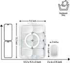 Divided Serving Tray with Lid and Handle,8 Compartments Snacks Box,Snack Fruit and Veggie Tray,Portable Platter for Candy Fruits Nuts Snack Party Entertaining Picnic (1 PCS)