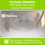 Magnetic Splatter Cover, 12-Inch Clear BPA-Free Food Lid, Vented Plate Guard with Steam Vents, Anti-Splash Microwave Lid, Dishwasher Safe, Space-Saving Magnetic Storage - Gray