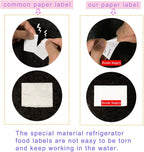 Hcode 2 x 3'' Self-Adhesive Removable Freezer Food Labels- Easy Clean Leaves No Residue- Cooler Food Storage Freezer Stickers Plastic Paper Perfect for Reusable Containers 300 Stickers