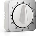 Kitchen Timers for Cooking, Chef Cooking Timer Clock with Loud Alarm,100% Mechanical Desk Timer - No Batteries Required - Magnetic Backing, Exquisite Stainless Steel Body - Countdown Reminder Magnetic