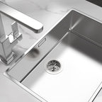 KONE Kitchen Sink Stopper Strainer Replacement for Standard 3-1/2 Inch Spin and Seal Drains with Threaded Stopper Function, Stainless Steel Sink Strainer, Twist Lock Basket Strainer Replacement