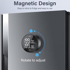 Dual Digital Kitchen Timer for Cooking, 199 Minutes Countdown & Stopwatch, Timer for Fridge, Big Digits, High-Definition Display, Easy Rotary Adjustment, 3 Volumes, 2 Brightness Levels, Black