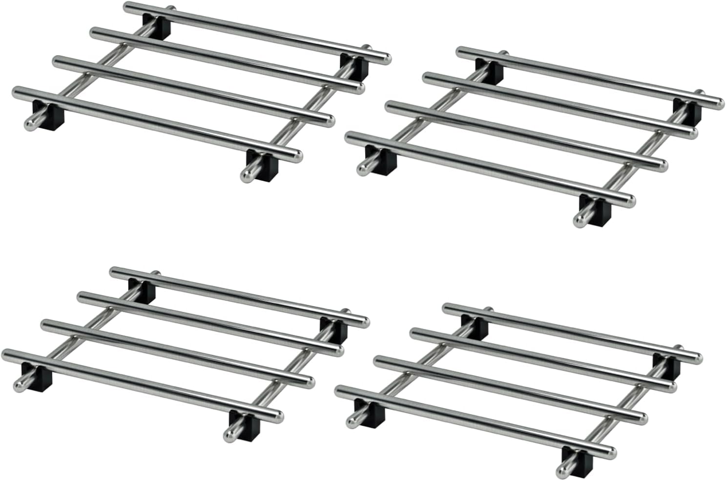 4Pcs Stainless Steel Trivet for Hot Dishes, Lightweight Metal Trivets for Hot Pots and Pans, Metal Cooling Racks, Heat Resistant Mats for Countertop Cooling, Cooking Baking Pans Holder, 7"x7"