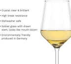 Stölzle Lausitz White Wine Glasses Set of 6 (Revolution). Dishwasher Safe, Lead-Free Crystal Luxury Wine Glass (12.25 fl oz). Durable Long Stem Wine Glasses - Genuine Stölzle Wine Glass Set