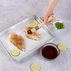 Restaurantware Pastry Tek 8.4 Inches Buttering Brush 1 Boar Bristles Pastry Brush - Hardwood Handle Built-In Hanging Hole Wood Basting Brush Sturdy Ferrule For Glazing And Basting