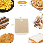 Toaster Bags Reusable for Grilled Cheese Sandwiches | Safest On The Market - 100% BPA & Gluten Free | Non Stick Toast Bag (10PCS)