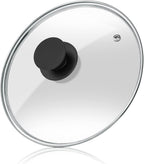 Wadaza Pan Lid 9 Inch - Tempered Glass Pot Lid - Oven Safe Replacement Glass Lid for Frying Pan Wok Pot Skillet