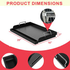 DcYourHome Universal 25" x 16" Stovetop Griddle for Gas Grill/Gas Stove, Nonstick Carbon Steel Large Griddle Pan for All Gas/Charcoal Grills Flat Top Plate, Plancha Para Cocinar, Stove Top Skillet Pan