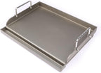 Utheer 17" x13" Nonstick Cast Iron Griddle for Gas Grill, Cooking Griddle Pan for Outdoor Gas Grill, Muti-Purpose Cooking Flat Top Plate for Weber, Nexgrill, Charbroil, Camp Chef, Kenmore