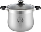 Vivicreate Stainless Steel Stock Pot with Lid for Induction Cooking Boiling Pasta Stew Soup Large Capacity Cookware with Handles for Kitchen Spaghetti Olla Olla de Acero Inoxidable (22.5 QT)