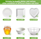 200Pcs Reusable Plastic Bowl Covers - 5 Sizes With Elastic, Food Grade Safe Material