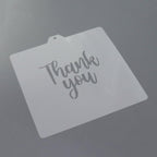 Thank You Cookie cutter and stencil set Baking stencils and cutters bundle DIY bakery decorating kit Cookie cutters with stencils Icing stencil and cookie cutter combo(Thank you)