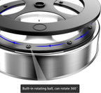 VAEHOLD Lazy Susan Turntable Spice Rack Organizer for Kitchen Cabinet, Storage Tray for Fruit, Snacks, Salad - Organizer for Cupboard, Pantry, Bathroom, Table, Cosmetic (Silver, 7 1/2‘’)