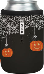 Sok It CanSok Sleeve for Beer & Soda Insulated Neoprene Cover (Pumpkin Party, 12oz Can Sleeve)