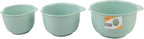 GLAD Mixing Bowls with Pour Spout, Set of 3 | Nesting Design Saves Space | Non-Slip, BPA Free, Dishwasher Safe Plastic | Kitchen Cooking and Baking Supplies, Sage Green