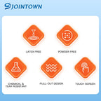 Jointown Basic Heavy Duty Nitrile Gloves, Mechanic Gloves 8 Mil Nitrile Disposable, with Raised Diamond Texture, Case of 100, Orange, XLarge