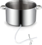 Cooks Standard Canning Juice Steamer Extractor Fruit Vegetables for Making Jelly, Sauces, 11-Quart Stainless Steel Multipot with Glass Lid, Clamp, 2-Pcs Hose