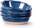 NUTRIUPS 6.5 Inch Ceramic Pie Pans Set of 4, Round Baking Dish for Kitchen, Round Pie Dish Oven Safe