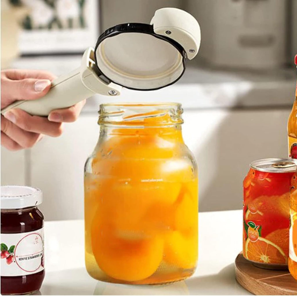 Multifunctional Retractable Bottle Opener - Adjustable Multifunctional Can Opener Jar Lid Gripper - 2025 New Jar Opener Bottle Opener for Weak Hands, Senior Arthritis (Black)