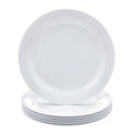 Amazon Basics Melamine (Plastic) Plate, 6 Piece Set, 10.5 in, White (Previously AmazonCommercial brand)