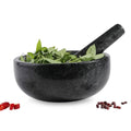Koville Granite Mortar and Pestle Set, 8" Extra Large Grinder Bowl for Guacamole, Salsa, Pill Crusher, Spice, Herb, Garlic, Nut, Heavy Duty Grinder for Kitchen