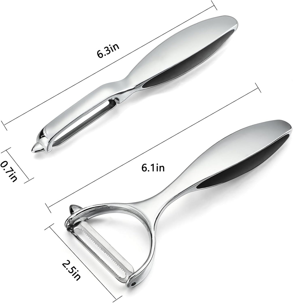 Vegetable Peeler Stainless Steel Potato Peelers Y-Shaped and I-Shaped Peelers,Veggie Carrot Fruit Peelers for Home kitchen
