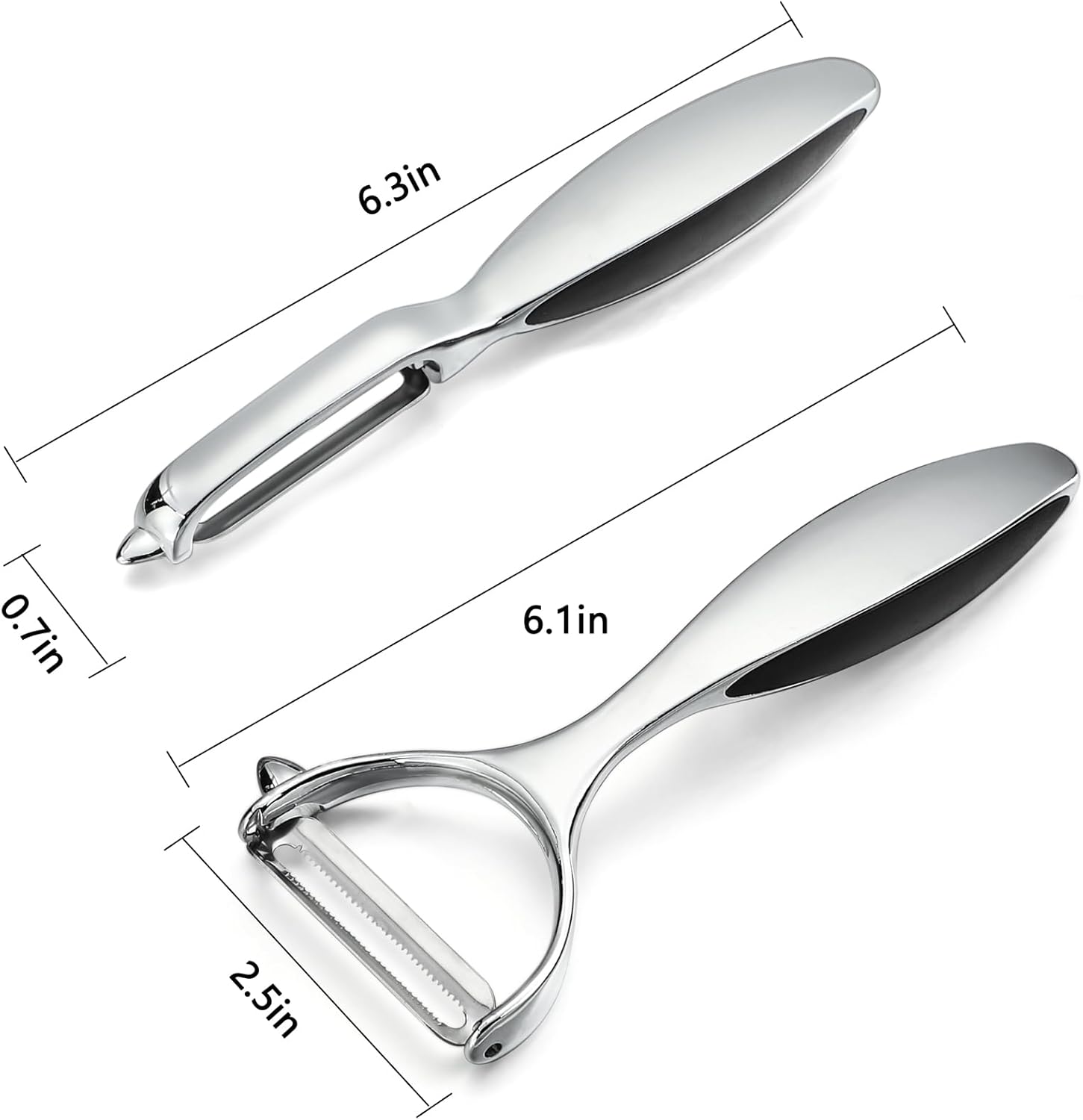 Vegetable Peeler Stainless Steel Potato Peelers Y-Shaped and I-Shaped Peelers,Veggie Carrot Fruit Peelers for Home kitchen