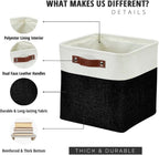 DECOMOMO Storage Cubes, 11x11 Cube Storage Bins, Baskets for Shelves (Black & White, Cube 11" - 4 Pack)