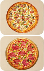 2 Pack Pizza Stone,Rectangle Heavy Duty Cordierite Pizza Pan for Oven and Grill,15 x 12"Baking Stone for Pizza,Bread and BBQ