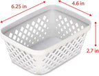 Glad Plastic Storage Basket Set - Multipurpose Drawer Trays, Kitchen Pantry Containers, and Bathroom Bins - 9 Pack Small Organizers, White