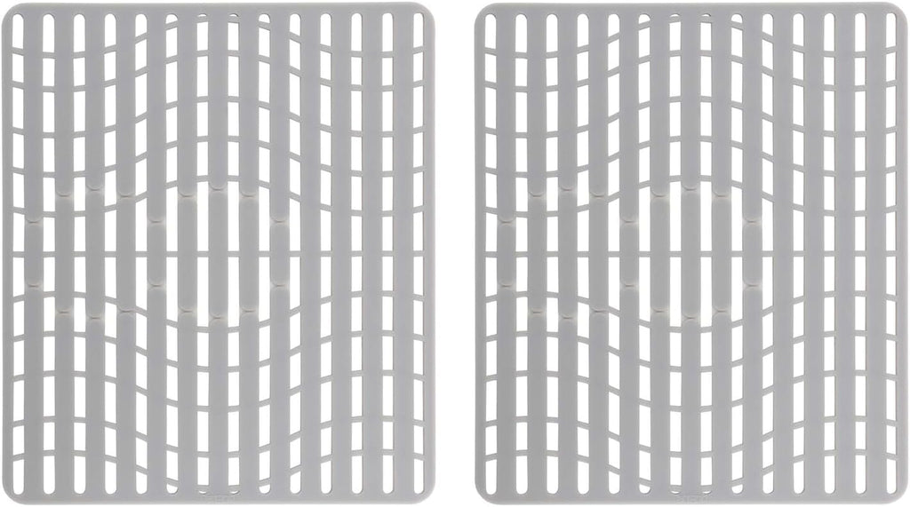 NICE DAY Sink Mat, Sink Protectors for Kitchen Sink By Better Housewares Wok Stand Strong Adsorption And Skid Resistance PVC Free Silicone Sink mat (2 Packs Sink Mats 16"x12.9" Large)